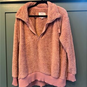 Cozy Sherpa zip pullover